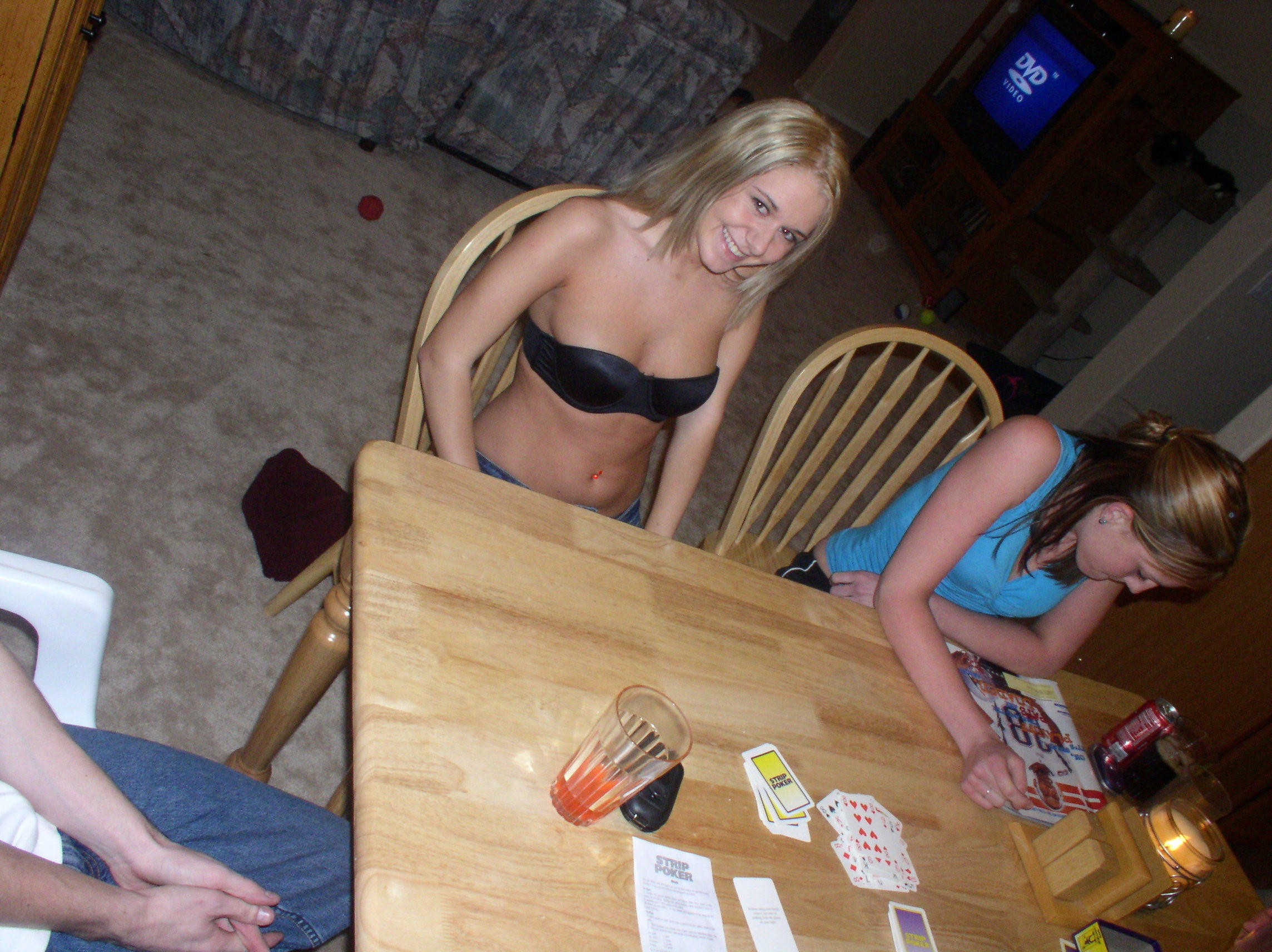 College Strip Poker - Strip Poker, Drunk Girls, Body Shot Two College Coeds